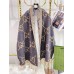 Gucci GG Cashmere Jacquard Scarf in Blue and Beige