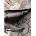 Gucci GG Cashmere Jacquard Scarf in Grey and Black