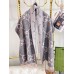 Gucci GG Cashmere Jacquard Scarf in Grey and Pink