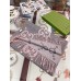 Gucci GG Cashmere Jacquard Scarf in Grey and Pink