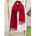 Gucci GG Cashmere Jacquard Scarf in Red and Bordeaux