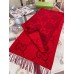 Gucci GG Cashmere Jacquard Scarf in Red and Bordeaux