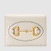Gucci Horsebit 1955 Card Case Wallet in White Calfskin
