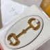 Gucci Horsebit 1955 Card Case Wallet in White Calfskin