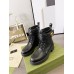 Gucci Ankle Boots in Black Leather with Double G
