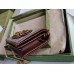 Gucci Horsebit 1955 Card Case Wallet in GG Supreme with Brown Leaher