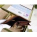 Gucci Horsebit 1955 Card Case Wallet in GG Supreme with Brown Leaher
