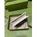 Gucci Horsebit 1955 Card Case Wallet in GG Supreme with White Leaher