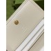 Gucci Horsebit 1955 Card Case Wallet in GG Supreme with White Leaher