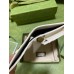 Gucci Horsebit 1955 Card Case Wallet in GG Supreme with White Leaher