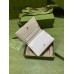 Gucci Horsebit 1955 Card Case Wallet in GG Supreme with White Leaher
