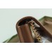 Gucci Horsebit 1955 Chain Wallet in GG Supreme with Brown Leather