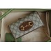 Gucci Horsebit 1955 Chain Wallet in GG Supreme with Brown Leather