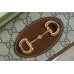 Gucci Horsebit 1955 Chain Wallet in GG Supreme with Brown Leather