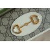 Gucci Horsebit 1955 Chain Wallet in GG Supreme with White Leather