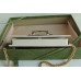 Gucci Horsebit 1955 Chain Wallet in GG Supreme with White Leather
