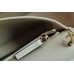Gucci Horsebit 1955 Chain Wallet in GG Supreme with White Leather