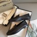 Gucci Womens Foldable Slim Horsebit Loafers in Black Leather