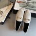 Gucci Womens Foldable Slim Horsebit Loafers in White Leather