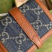 Gucci Jackie 1961 Card Case Wallet in GG Supreme Denim