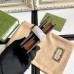 Gucci Jackie 1961 Card Case Wallet in GG Canvas with Brown Leather