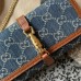 Gucci Jackie 1961 Chain Wallet in GG Supreme Denim