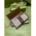 Gucci Jackie 1961 Chain Wallet in GG Canvas with Brown Leather