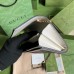 Gucci Jackie 1961 Chain Wallet in GG Canvas with White Leather