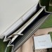 Gucci Jackie 1961 Chain Wallet in GG Canvas with White Leather
