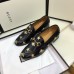 Gucci Womens Jordaan Loafers in Black Leather with Bees and Stars