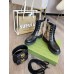 Gucci Ankle Boots with Double G in GG Canvas and Black Leather