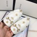 Gucci Womens Jordaan Loafers in White Leather with Bees and Stars