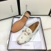 Gucci Womens Jordaan Loafers in White Leather with Bees and Stars