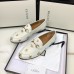 Gucci Womens Jordaan Loafers in White Leather with Bees and Stars