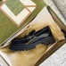 Gucci Womens Horsebit Loafers in Black Leather with Lug Sole