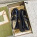 Gucci Womens Horsebit Loafers in Black Leather with Lug Sole