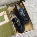Gucci Womens Horsebit Loafers in Black Leather with Lug Sole