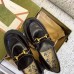 Gucci Womens Horsebit Loafers in Black Leather with Lug Sole