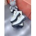 Gucci Womens Horsebit Loafers in White Leather with Lug Sole