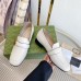 Gucci Womens Loafers in White Leather with Double G