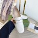 Gucci Womens Loafers in White Leather with Double G