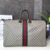 Gucci Savoy Large Duffle Bag in Beige GG Supreme Canvas