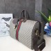 Gucci Savoy Large Duffle Bag in Beige GG Supreme Canvas