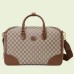 Gucci Duffle Bag in Beige GG Supreme Canvas with Interlocking G