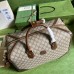 Gucci Duffle Bag in Beige GG Supreme Canvas with Interlocking G