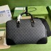 Gucci Duffle Bag in Black GG Supreme Canvas with Interlocking G