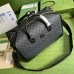 Gucci Duffle Bag in Black GG Supreme Canvas with Interlocking G