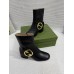 Gucci Blondie Ankle Boots in Black Leather with Interlocking G
