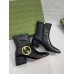 Gucci Blondie Ankle Boots in Black Leather with Interlocking G