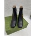 Gucci Blondie Ankle Boots in Black Leather with Interlocking G